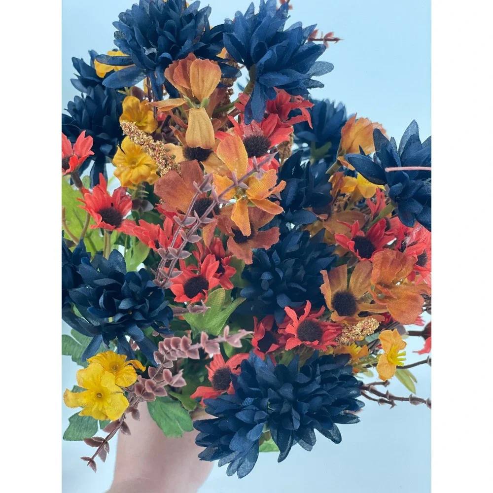 Lot of 57 Ashland Floral Decor Orange Blue Fall Wildflower Pumpkins Foliage NEW
